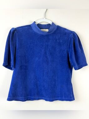 Suzie Kondi Terrycloth Mock Neck Top